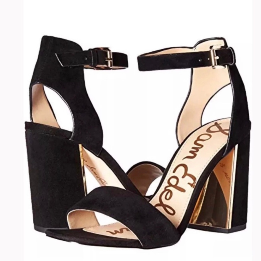 Sam Edelman Synthia Heel Black Suede